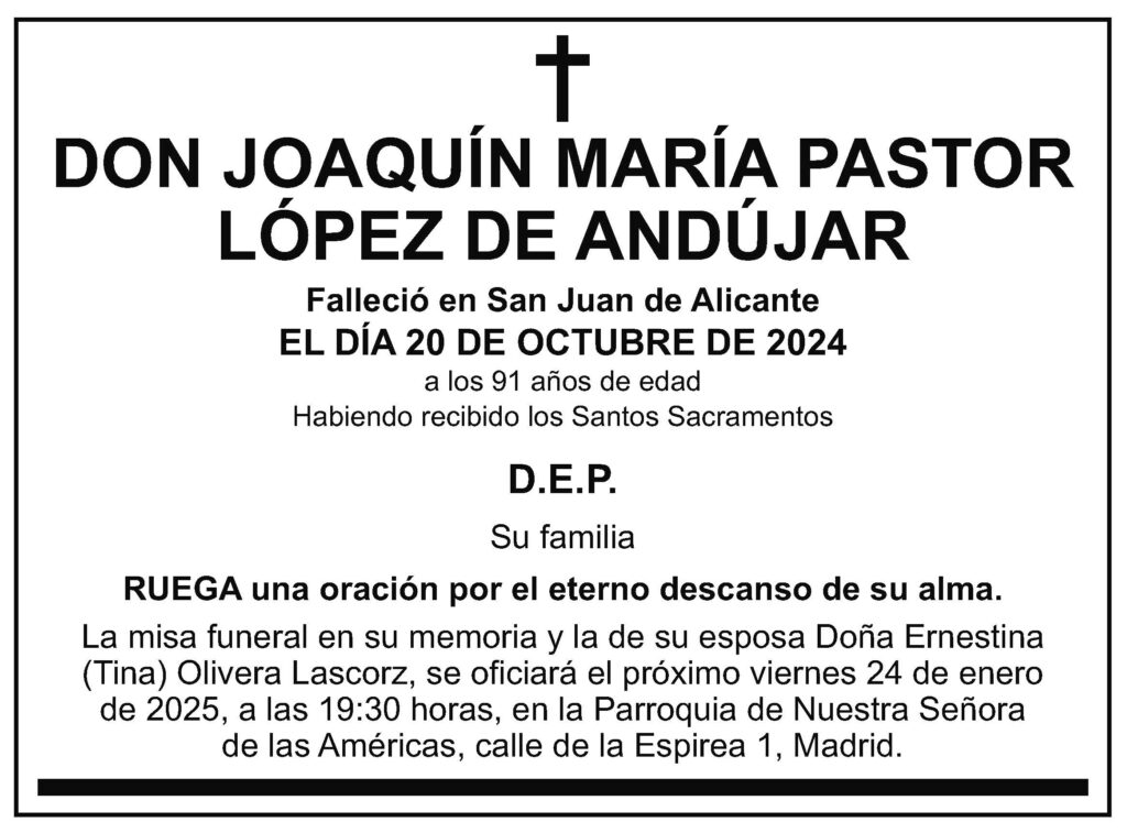 EL MUNDO MADRID 2x2 Esq JOAQUIN MARIA PASTOR LOPEZ DE ANDUJAR 19 01 25