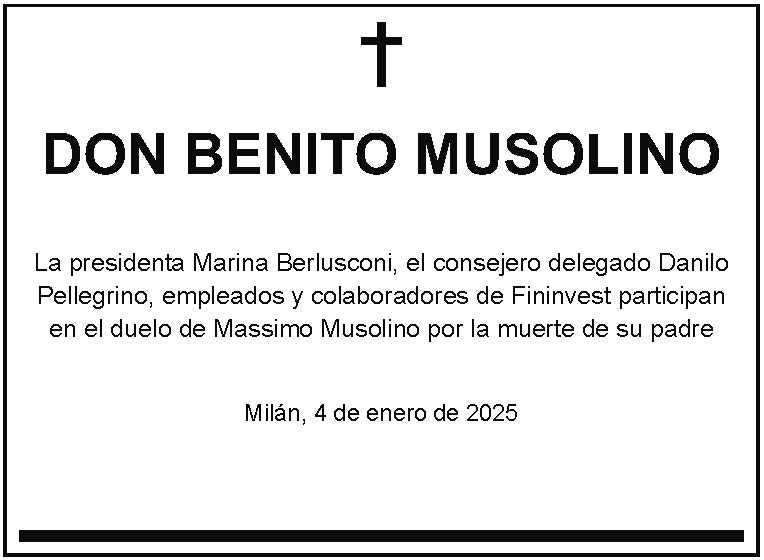 EL MUNDO NACIONAL BENITO MUSOLINO (Fininvest 1) Esq2x2 4 01 25