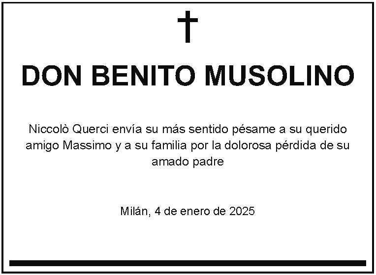 EL MUNDO NACIONAL BENITO MUSOLINO (Niccolò Querci) Esq2x2 4 01 25